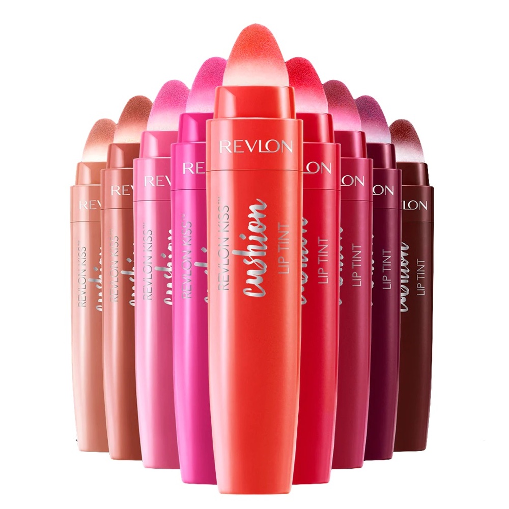 2 Pcs. REVLON Kiss Cushion Lip Tint Lipstick Balm 4.4ml *NEW* CHOOSE YOUR SHADE*